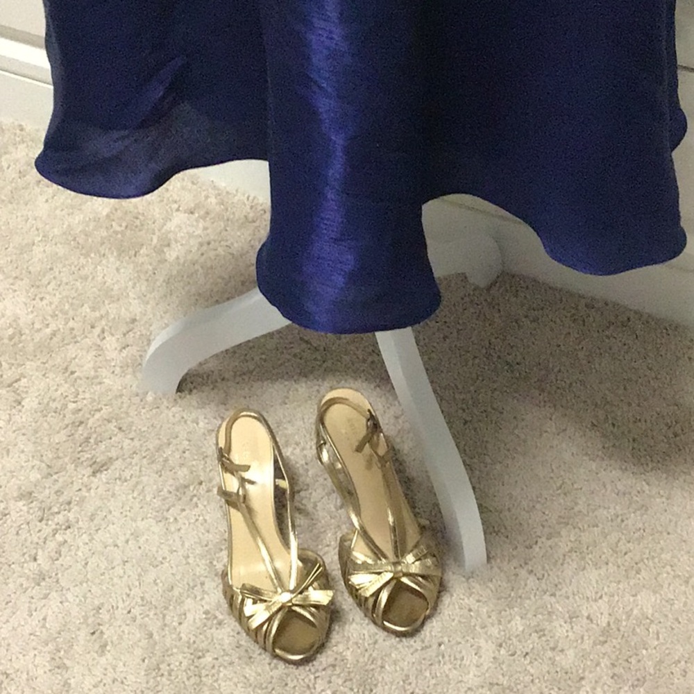 Royal Blue Full Skirted Cocktail Dress - Size 4 - Picture 5 of 7